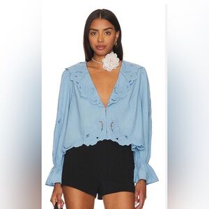 Free People Maisie Cutwork Top Size S